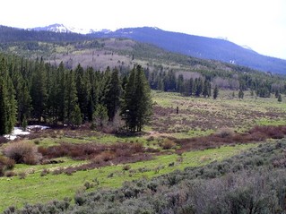 #1: View toward 40 North 107 West, 4 km in the direction of the left center of the photograph.