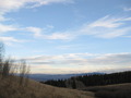 #9: Incredible vista to the south under a half moon, hiking back north on the trail to FR 915