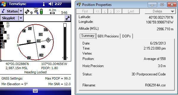 TerraSync post processed data