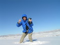 #2: Joseph Kerski standing in the snow at 40 North 108 West.