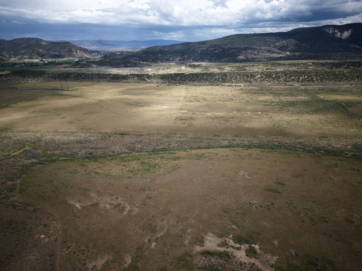 View East, from 120m above the point