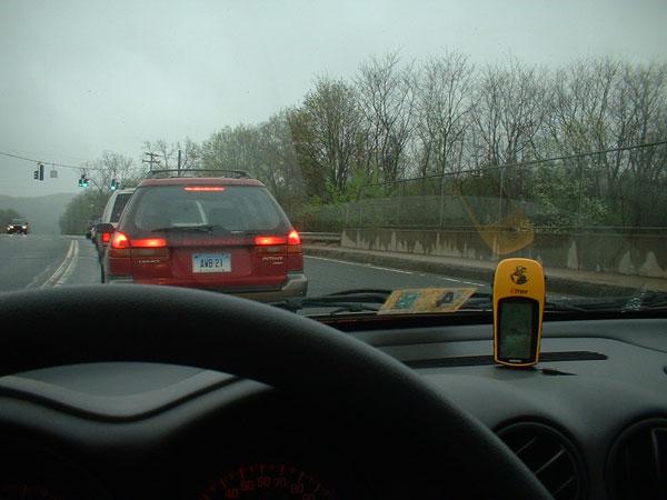 View from the driver's seat, western Connecticut.