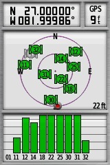 MY GPS receiver, 50 feet from the confluence point