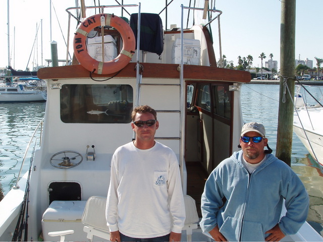 Captain Ronald and 1st mate Dave. The boat can also be seen in Lethal Weapon II, we were told.