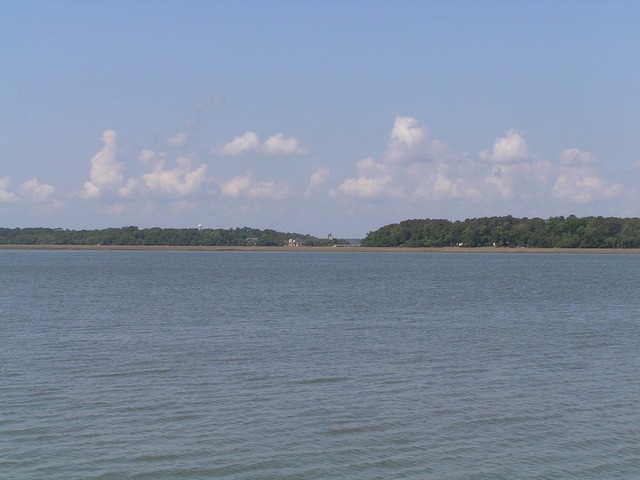 West view towards the Confluence in the water