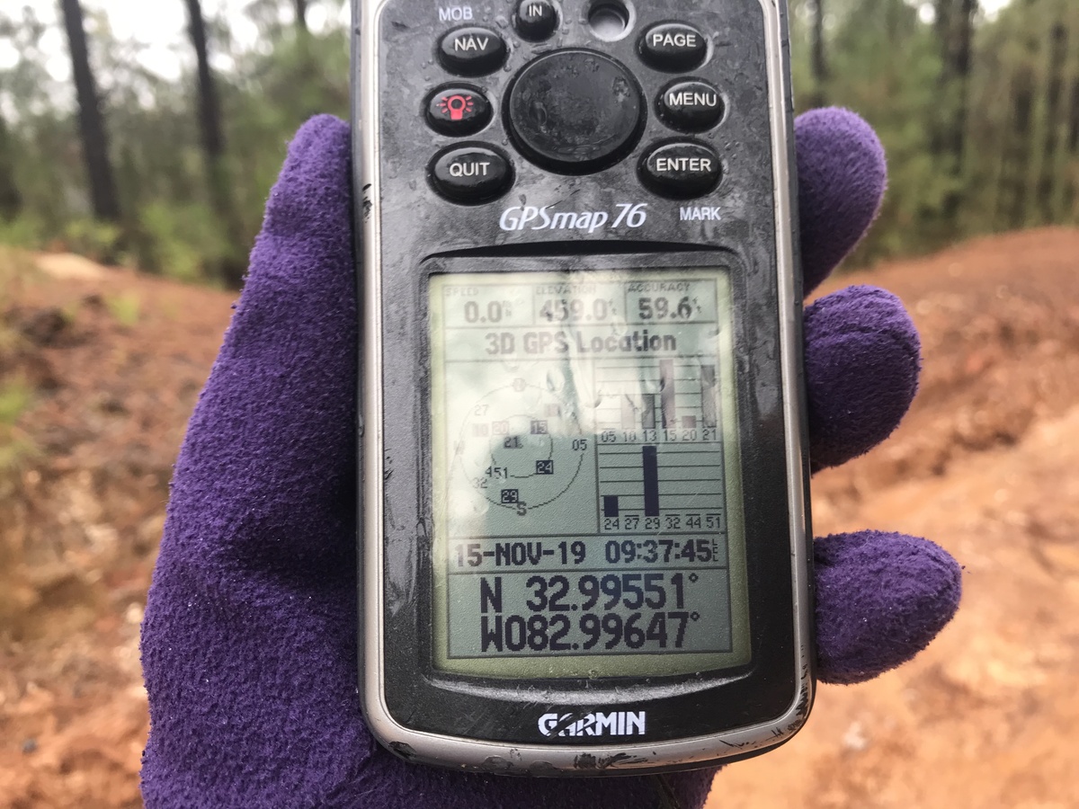 GPS receiver near the confluence point.