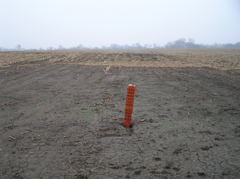 View due east, showing the "confluence marker" that just happens to be about 6 meters east of the confluence.