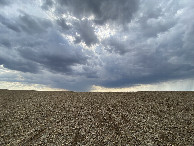 #7: View to the west from the confluence point. Look at that sky! 