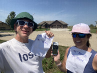 #8: Joseph and Janell Kerski at the confluence point. 