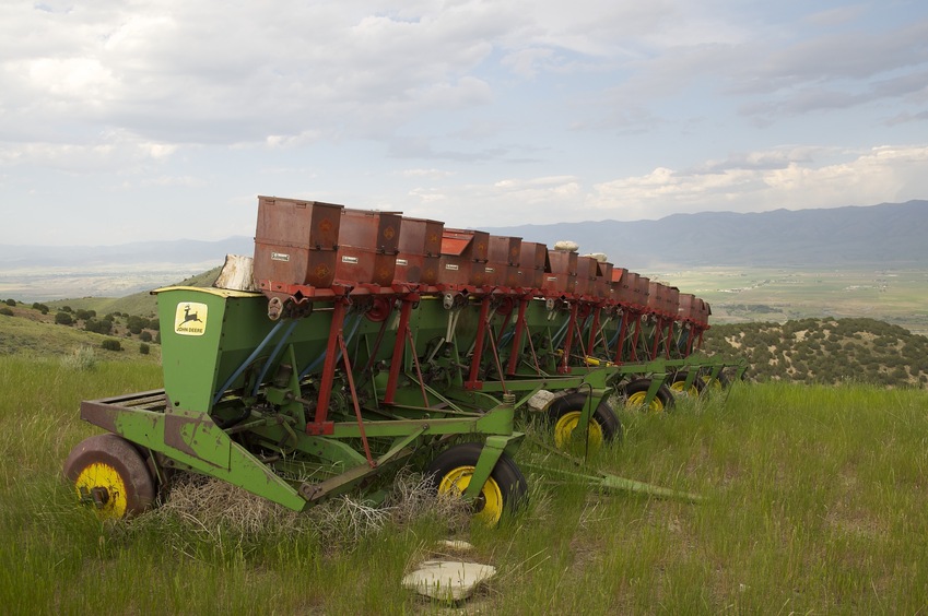 Abandoned farm equipment, near the top of Bergeson Hill