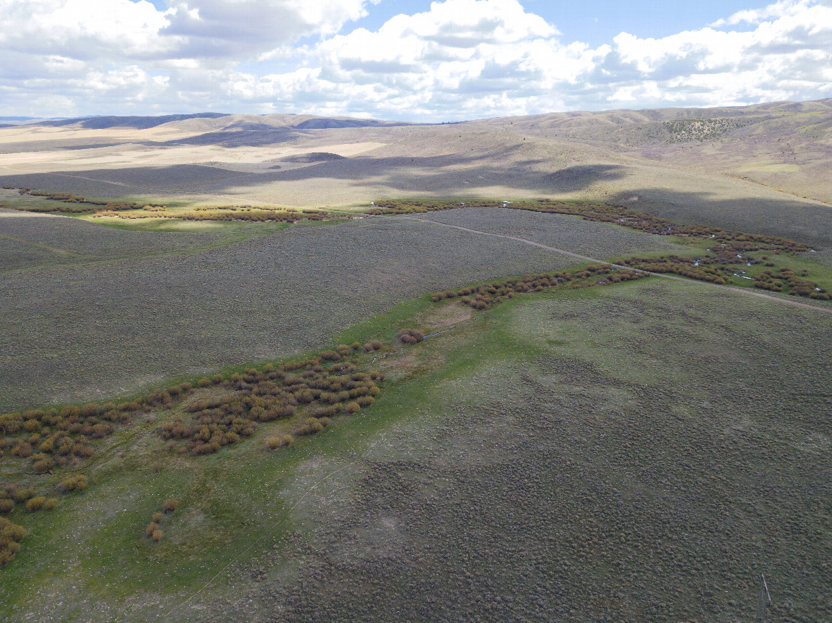 View East, from 120m above the point