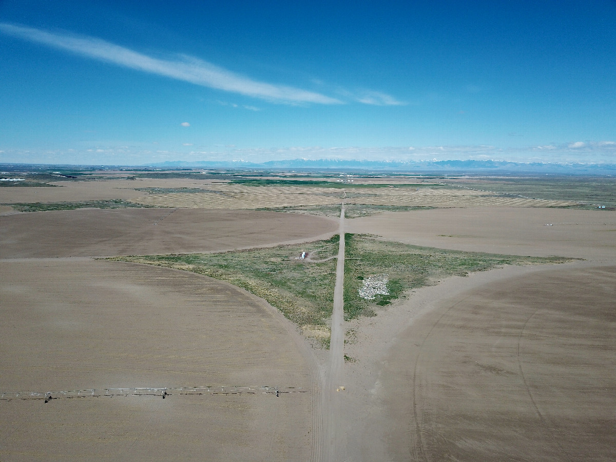 View West, from 120m above the point