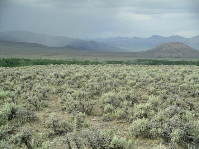 looking north (where it was raining)