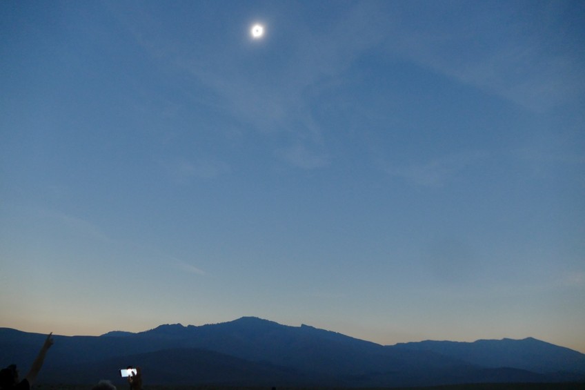 View south during eclipse