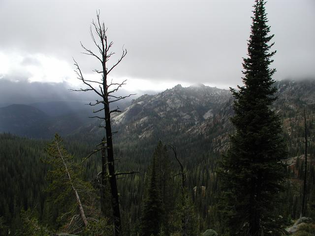 The clouds lift on the hike in