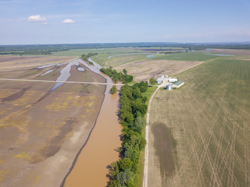 View East (from 400 feet above the point)