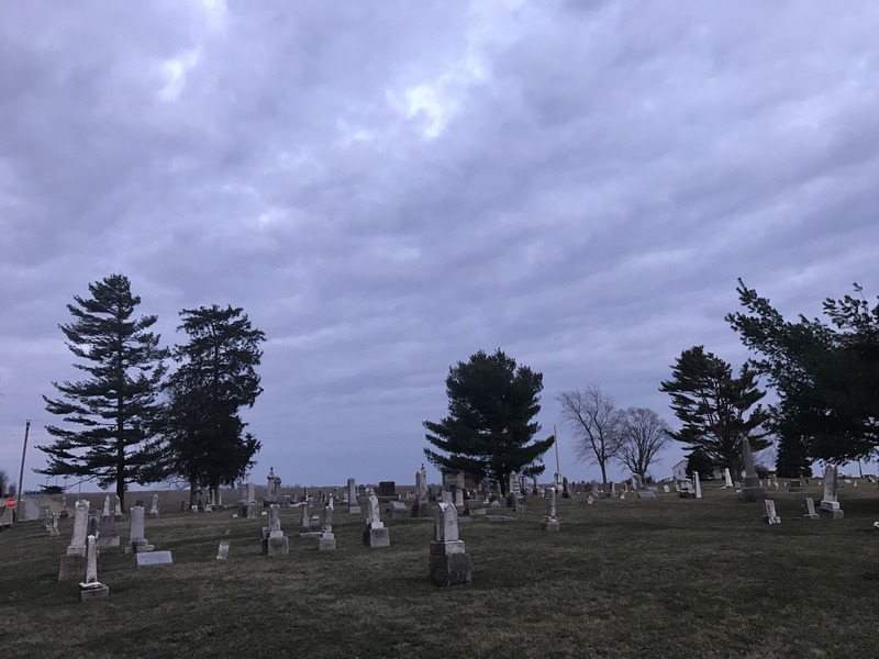 Rural Cemetery about 850 meters southeast of the confluence.