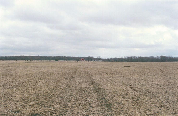 Looking south there's another farm in the distance.