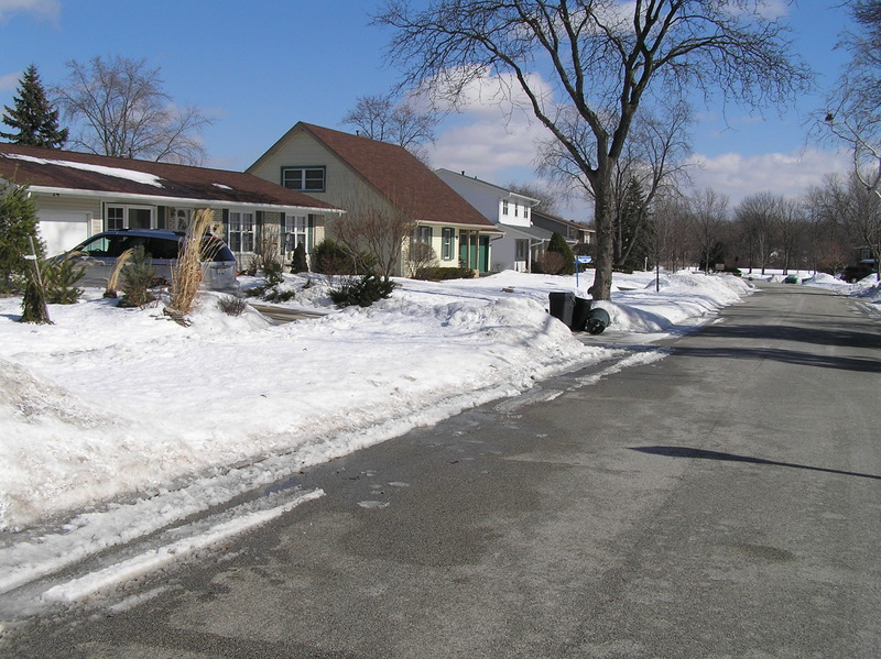 Confluence of 42 North 88 West, in the foreground, looking east-northeast.