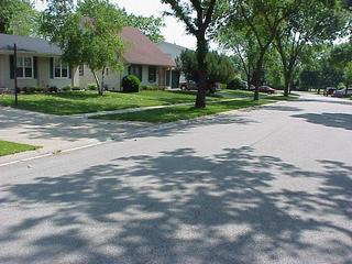 #1: Suburban site of 42 North 88 West, looking northeast.