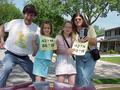 #3: Joseph, Lilia, Emily, and Janell Kerski celebrate their arrival at the confluence.