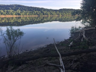 #1: View of 38 North 86 West, to the left in the foreground, in the water, looking southwest.