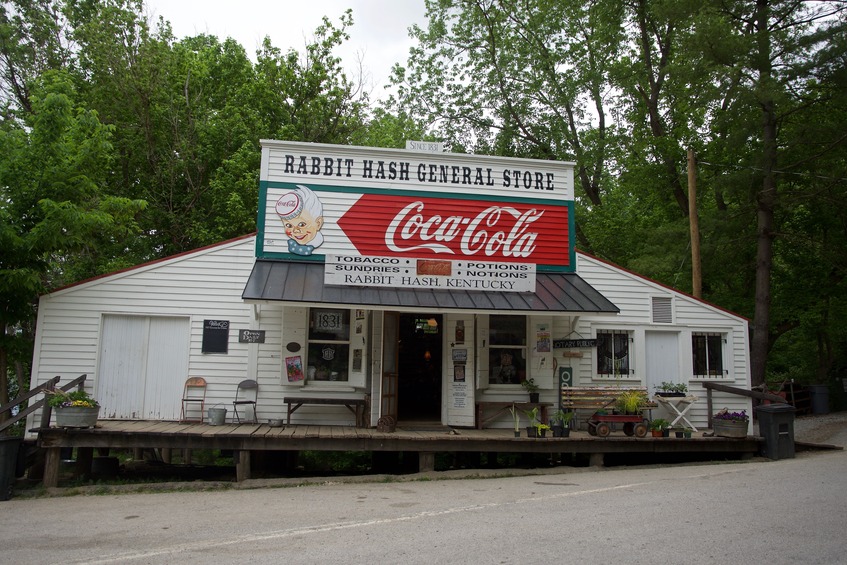 The historic village of Rabbit Hash, Kentucky - across the Ohio River, not far from the point