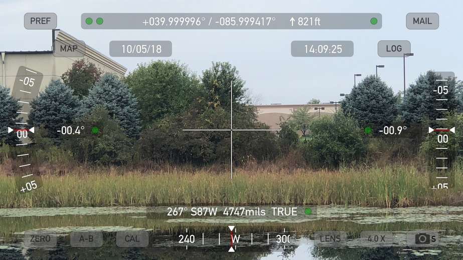 Looking at the confluence from the east side of the pond