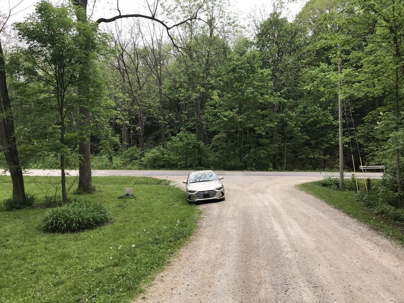 Back at the vehicle after the confluence trek. 