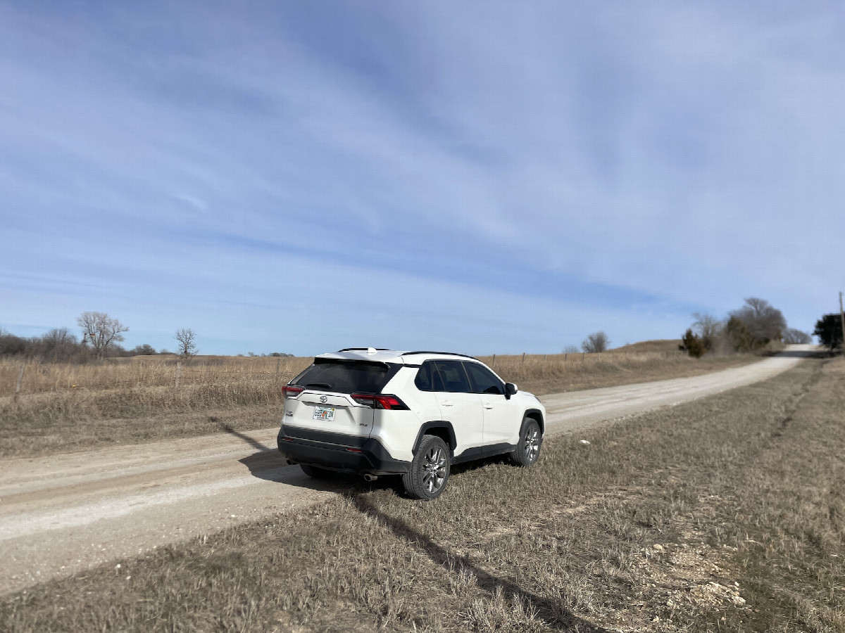 Parked on state line road, looking NE