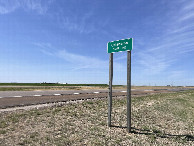 #2: That time I took a pic of an unremarkable state border sign to make it look like that's why I was there to the passing cars. You can see Walter's truck in the background.