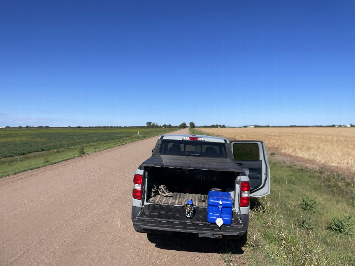 Back at the truck before heading west to the next confluence