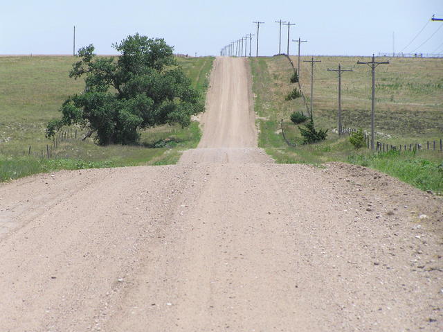 View to the east from the nearest road to the confluence, standing on 100 West.