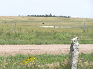 #1: View to the north along the 100th Meridian from the 38th Parallel.