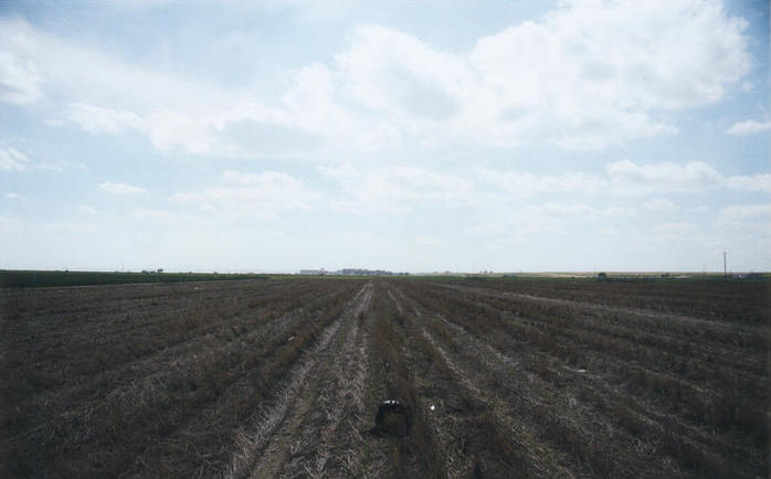 Looking west, the hump on the horizon is the IBP, Inc., Finney County Plant.