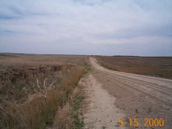 Looking South down the roadway