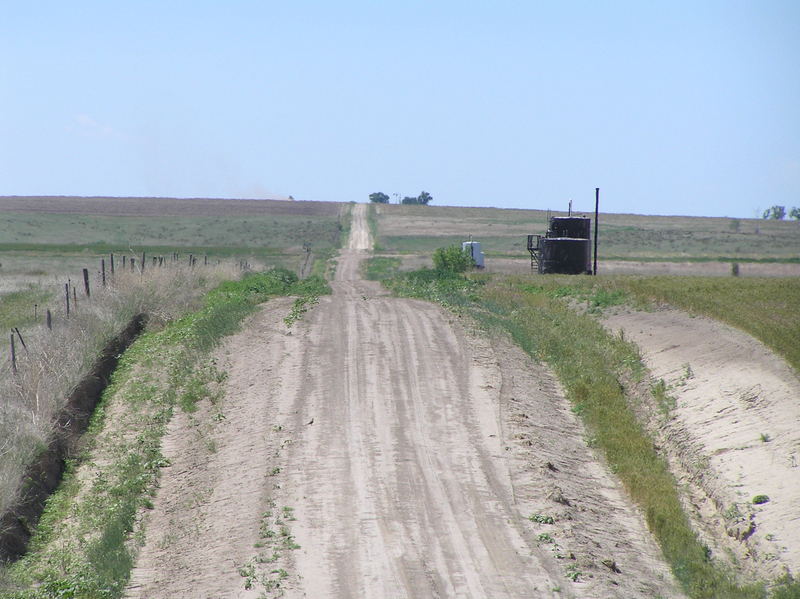 View to the south from the confluence, looking into Kansas.