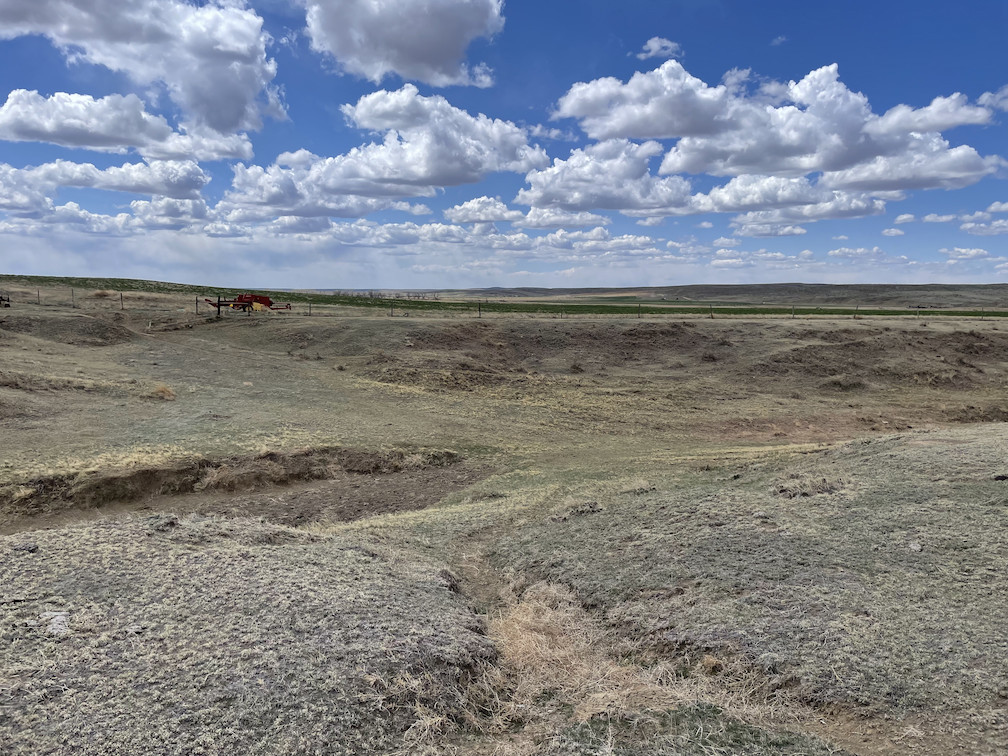 Little dip to traverse on the way back from confluence into irrigation circle area