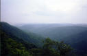 #6: The view from above on Pine Mountain. The confluence is located on the bench above the creek at left center of the photo.