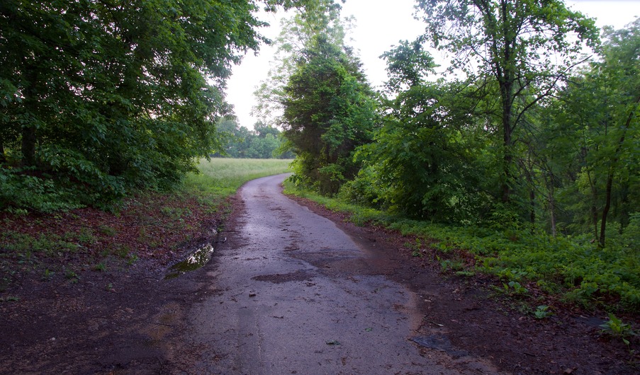 The end of Parks Ridge Road, just 450 feet from the point