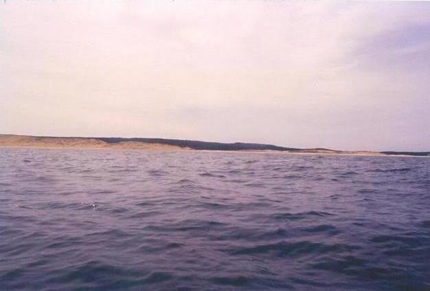 the Cape Cod coastline as seen from the confluence