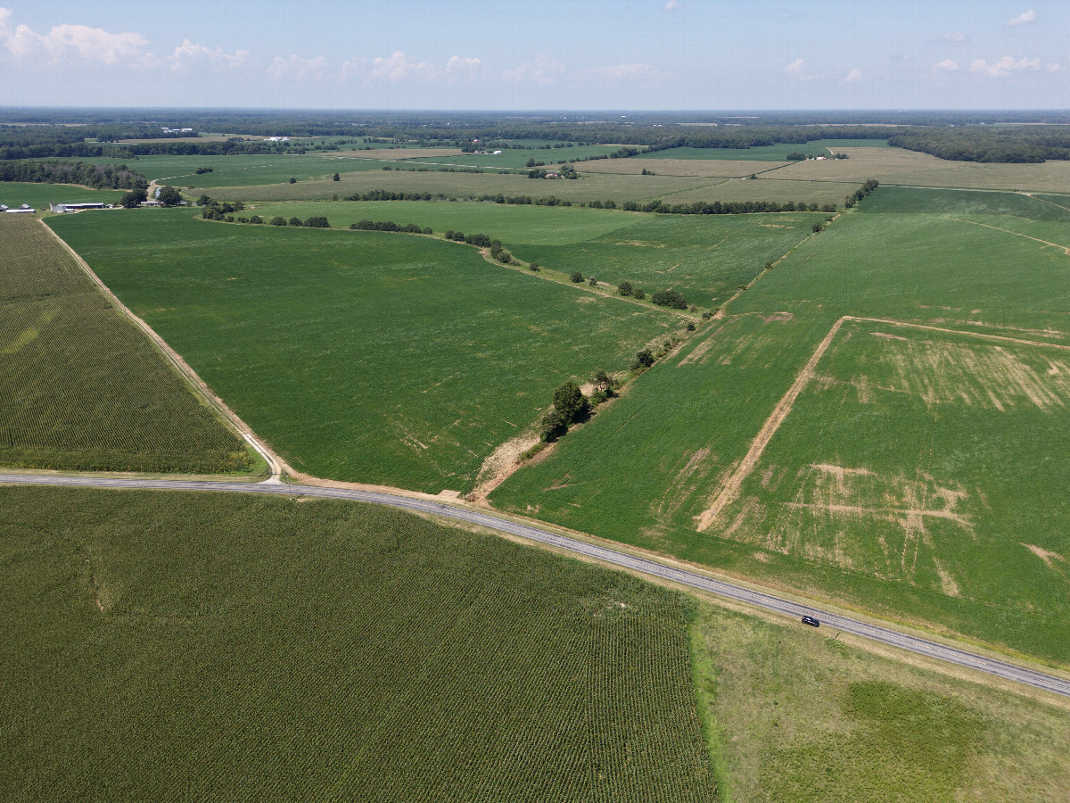 View North, from 120m above the point