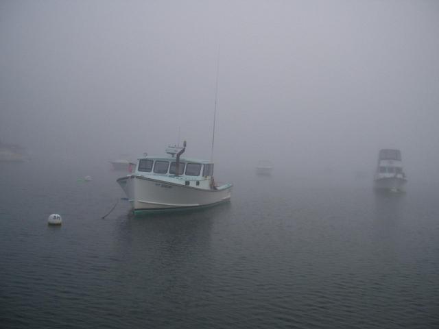 Northeast Harbor scene from the mooring