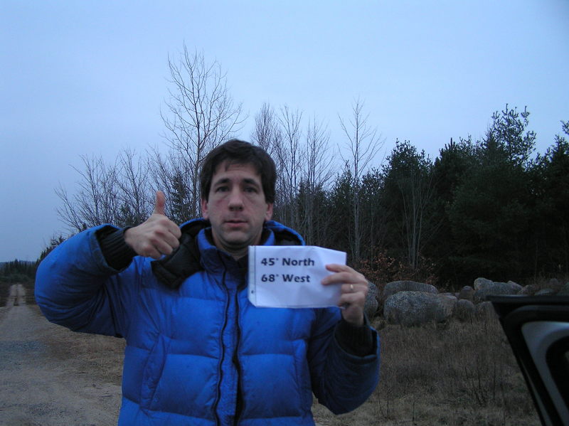 Joseph Kerski at the closest approach to the confluence.