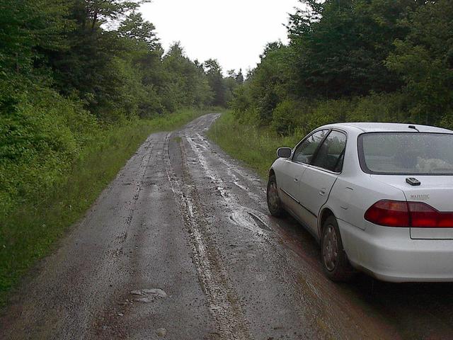 Linneus Fire Road within 100 feet of the confluence point.