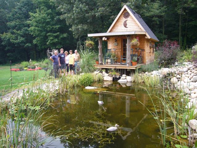 Guest house and pond