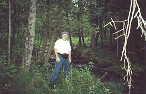 Steve near "Landslide Creek" very near confluence