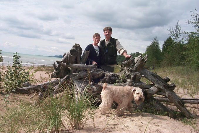 The confluence visitors - Carolyn, Alan and Max.