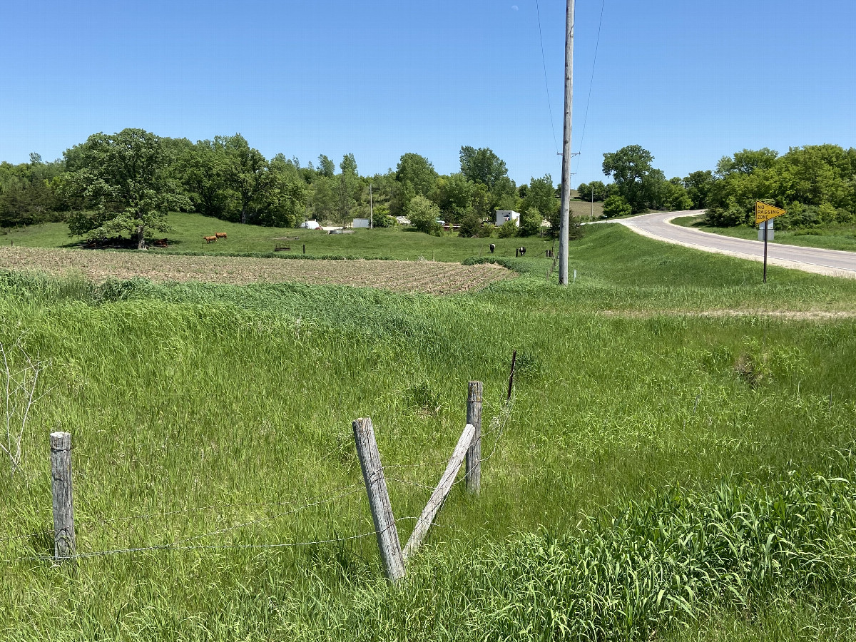 The nearest road to the confluence point. View to the east.