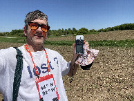 #8: Joseph Kerski at the confluence point.